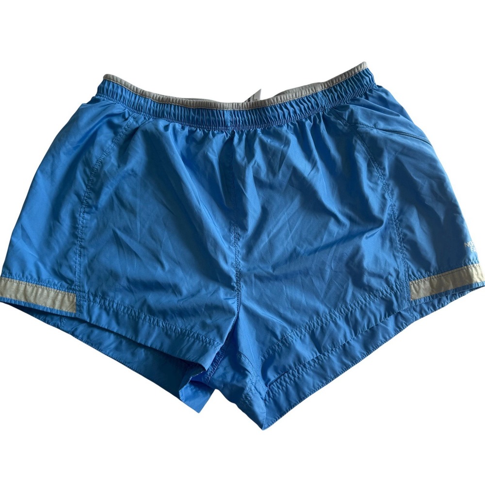 The north Face Women's Blue Athletic Nylon Shorts Medium